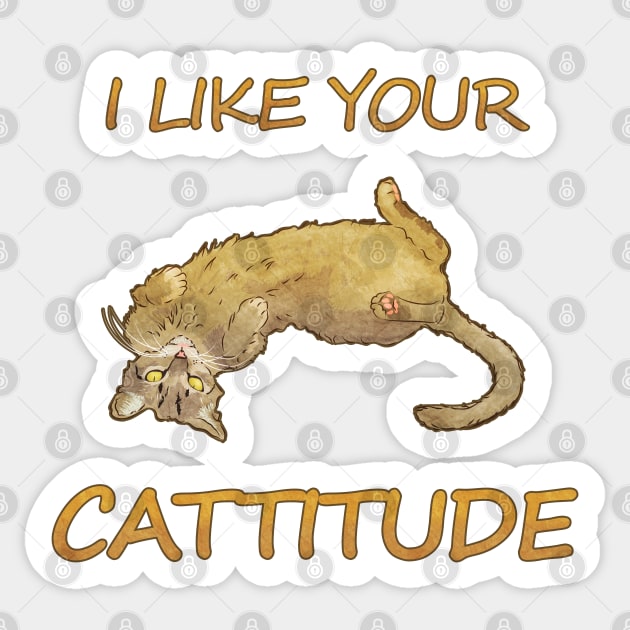 I like your cattitude Sticker by vixfx
